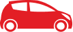 Happy delivery car icon
