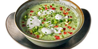 Avocado yogurt soup