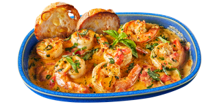 Shrimps parmigiano