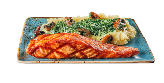 Salmon with spinach cream