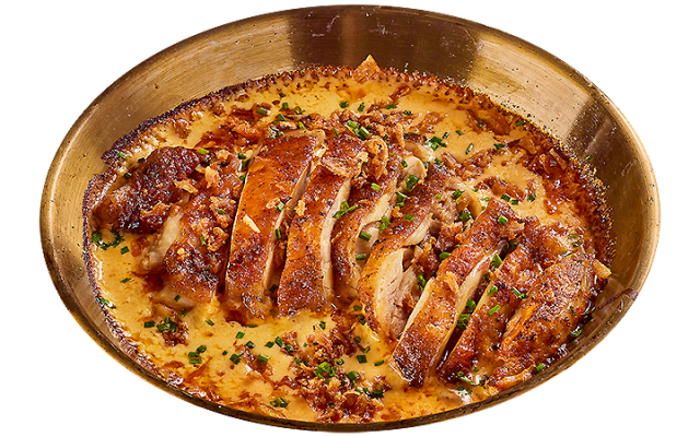 CHICKEN FRENCHY CHEESY HOLLANDAISE