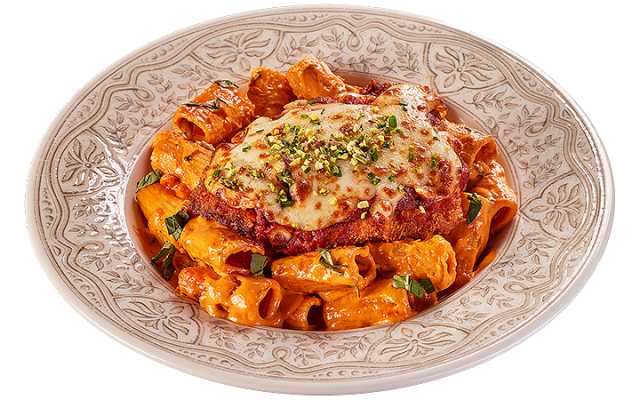 КРИЙМИ РИГАТОНИ С ПАРМЕЗАНОВО ПИЛЕ