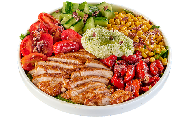  SALAD BOWL WITH  ROASTED CHICKEN