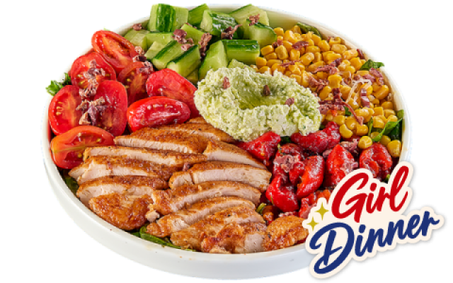  SALAD BOWL WITH  ROASTED CHICKEN