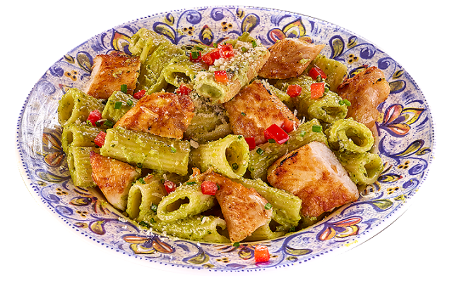 РИГАТОНИ С ПЕСТО И КУРИЦЕЙ