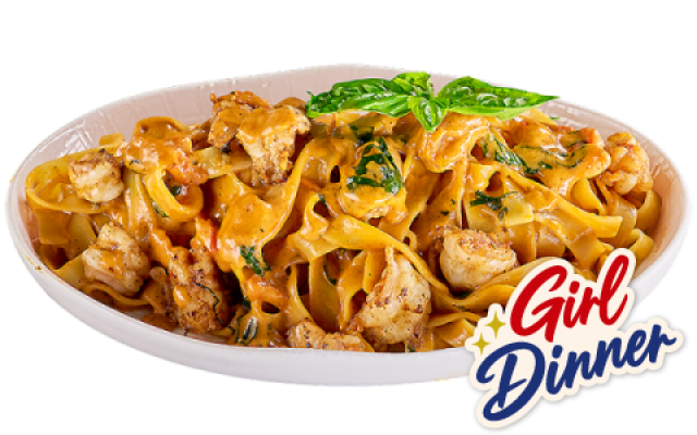 FETTUCCINE WITH SHRIMP