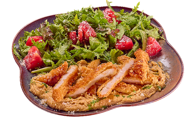 SALAD COMBO WITH CRISPY CHICKEN